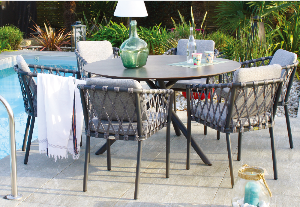 Outdoor tables and chairs